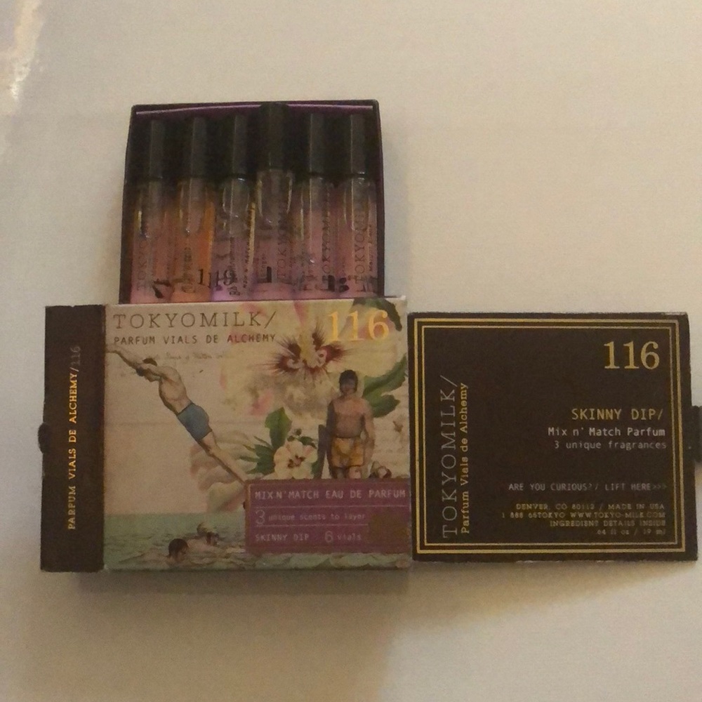 TokyoMilk Parfum 6 vials / Skinny Dip/116 NWOT